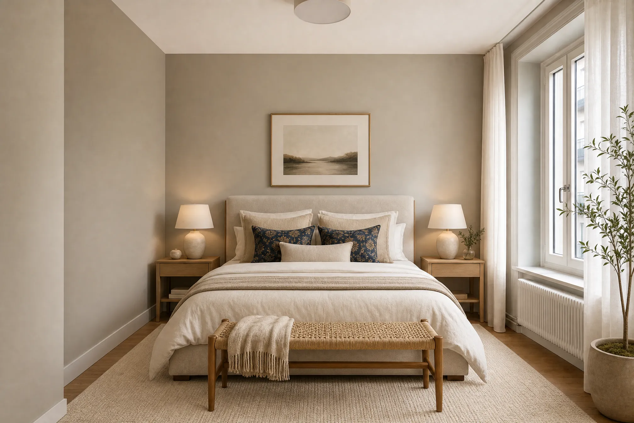 Dieselbe Wohnung nach professionellem Home Staging — inszeniert und verkaufsfertig.