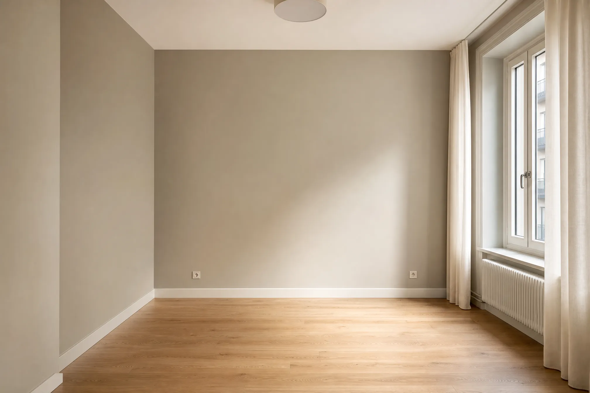 Wohnung vor dem Home Staging — leer und unmöbliert.